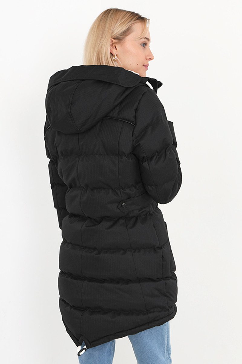 Brave Soul Winterjacke Steph Mit Kapuze und kuscheligem Teddy-Fell