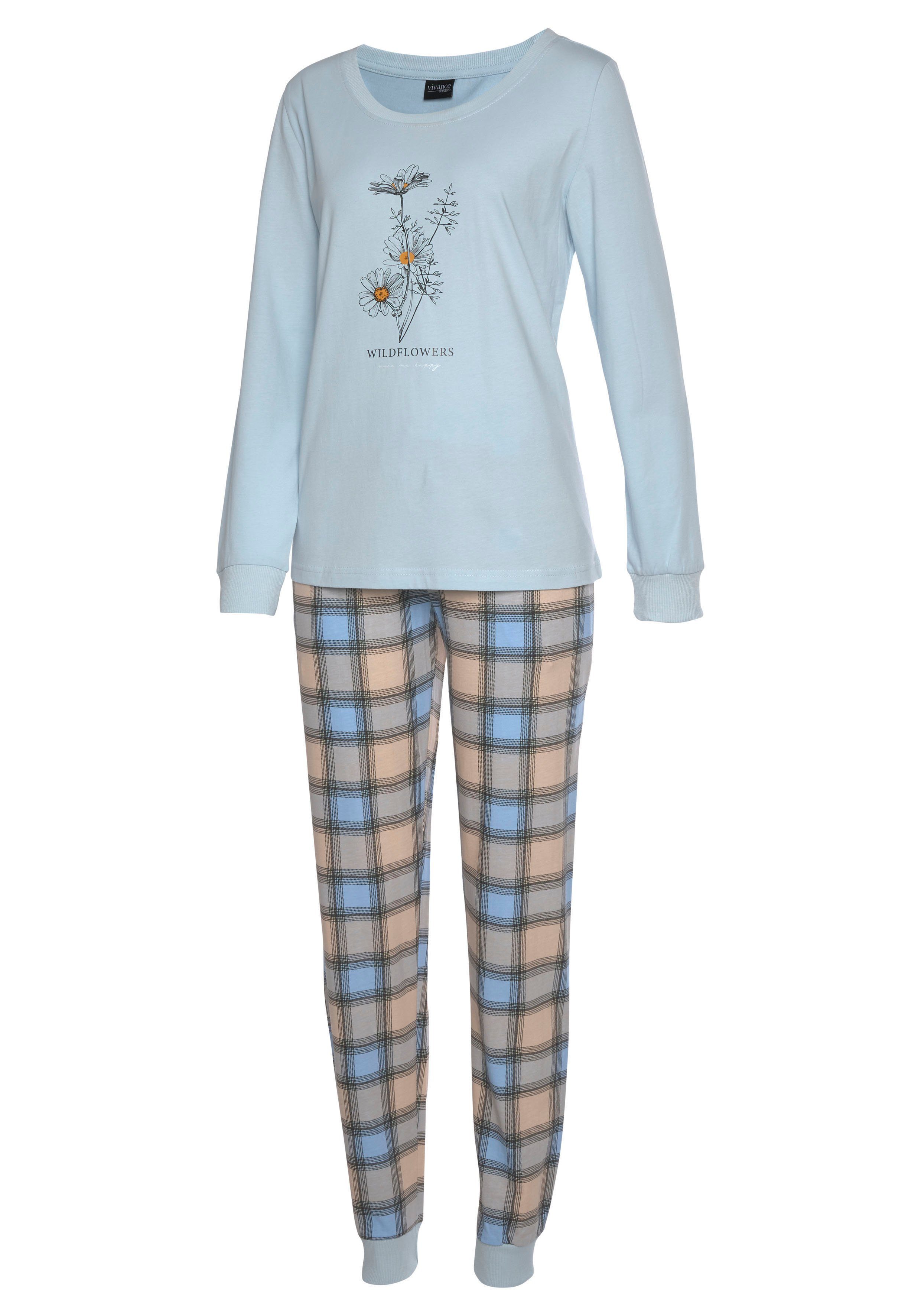 Vivance Dreams by Lascana Pyjama (Packung, 4 tlg., 2 Stück) mit Frontdruck