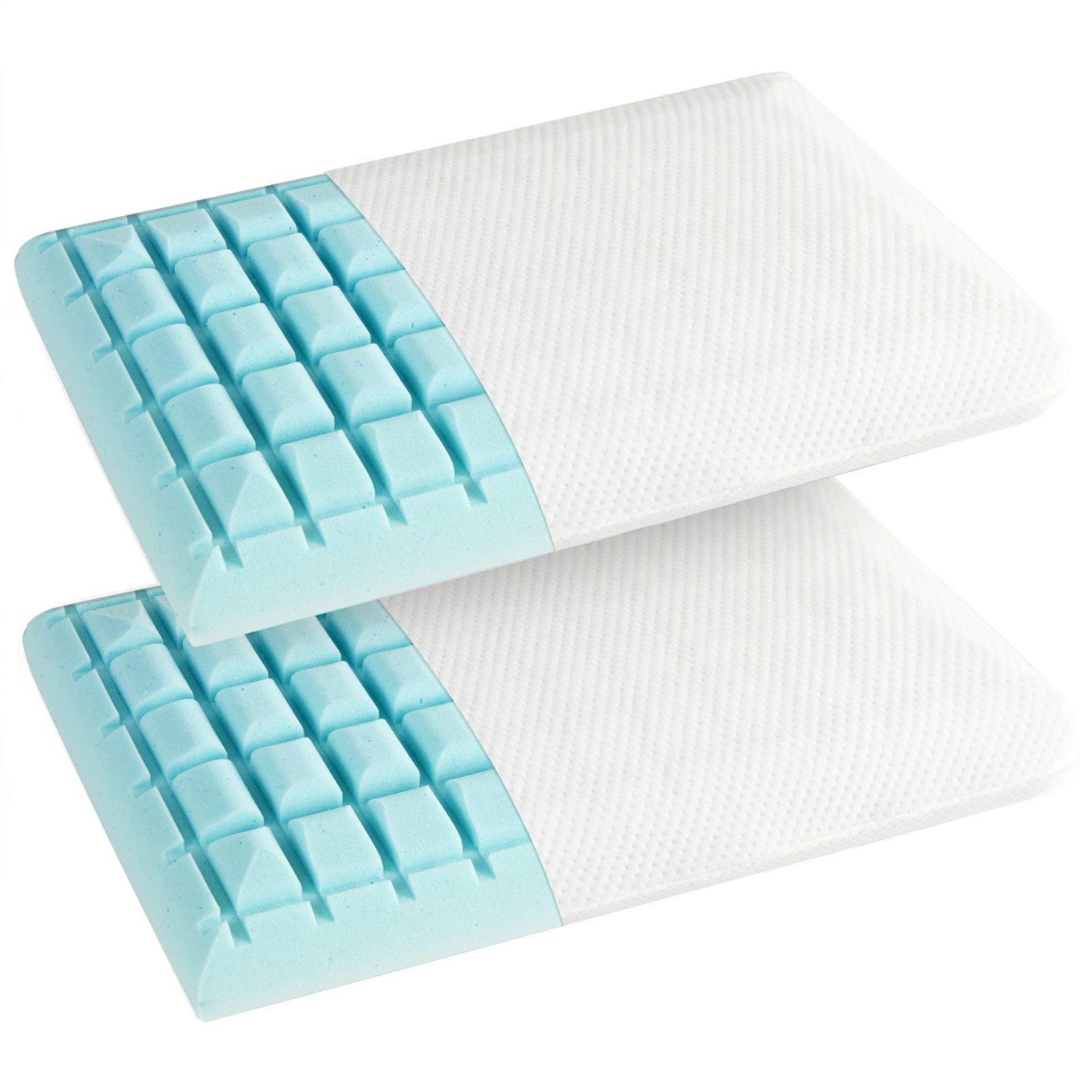 KOMFOTTEU Kopfkissen, 2er Set, ergonomisches Nackenkissen günstig online kaufen