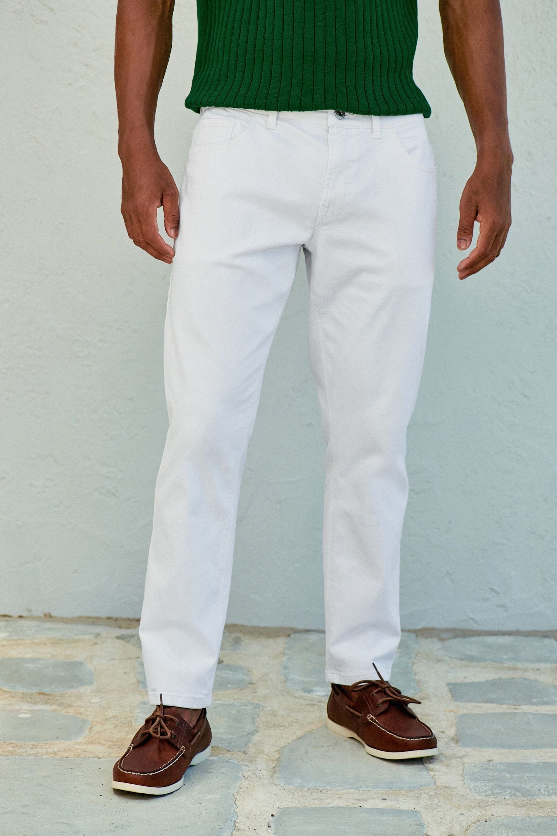 Fit Slim-fit-Jeans Slim mit (1-tlg) Jeans White Stretch Essential Next