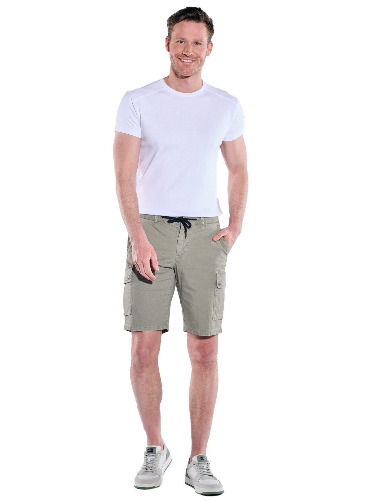 Engbers Cargobermudas Herren Cargo-Bermuda mit Tunnelzug, Khaki
