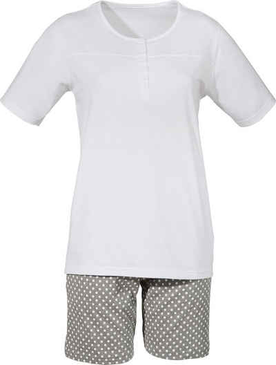 Erwin Müller Pyjama Damen-Shorty Single-Jersey Punkte