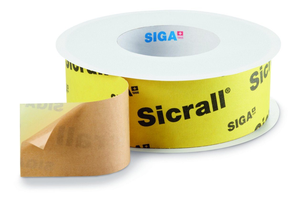 Dämmstoffdübel Siga Klebeband Sicrall 40 m x 6 cm gelb