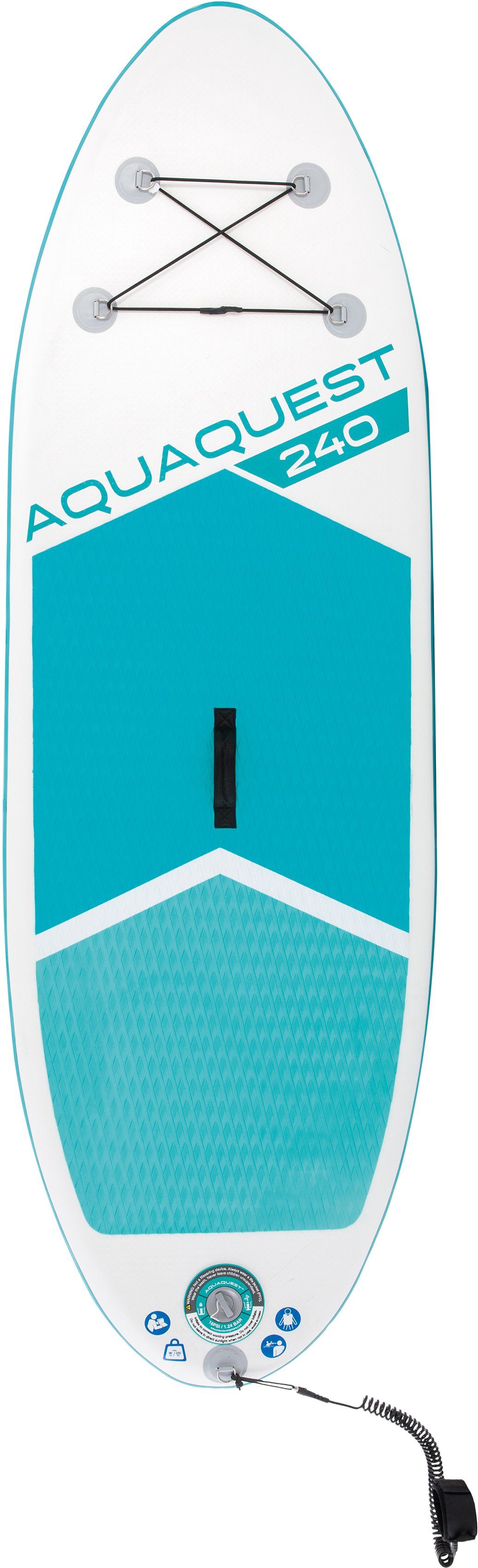 Intex SUP-Board AQUA QUEST 240, Allround Board, (Set, 3 tlg., mit Paddel, Pumpe und Transportrucksack)