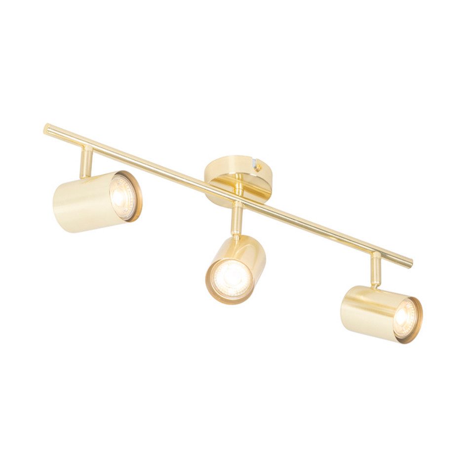 Qazqa LED Aufbaustrahler Jeana, ohne Leuchtmittel, GU10, Messing, Modern, S günstig online kaufen