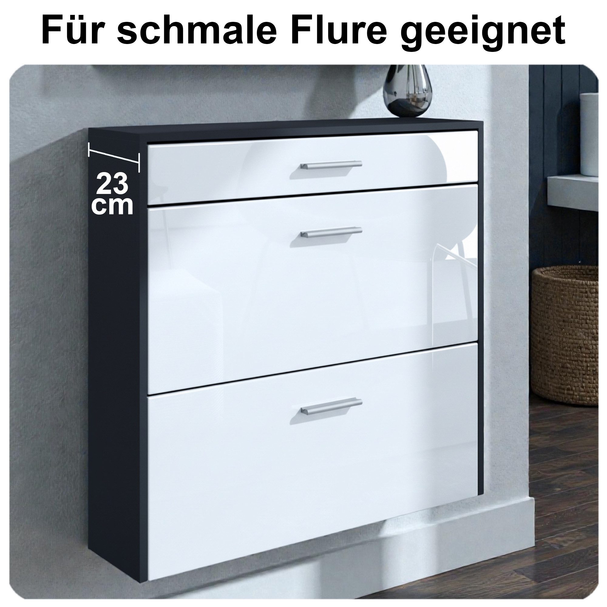 InnoFurn Schuhschrank Roma Air Maße: Schuhschrank (BxHxT): 89 x 87 x 23 cm