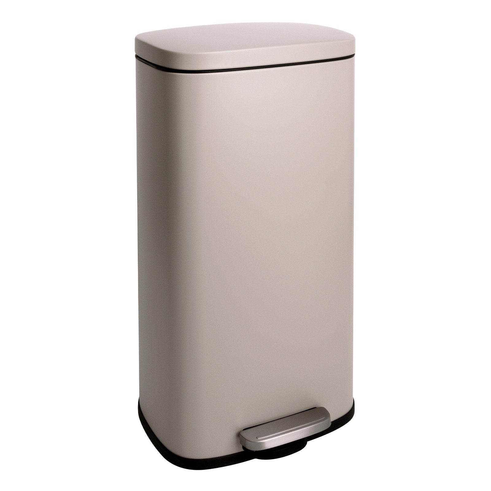SVITA Mülleimer TQ, Fußpedal, Inneneimer herausnehmbar, Stahl, 30L, Taupe