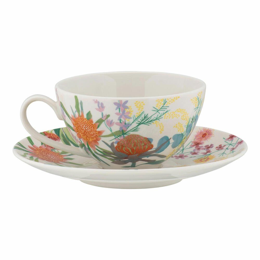 Maxwell & Williams Espressotasse NATIVE BLOOMS mit Untertasse 100 ml, Porzellan