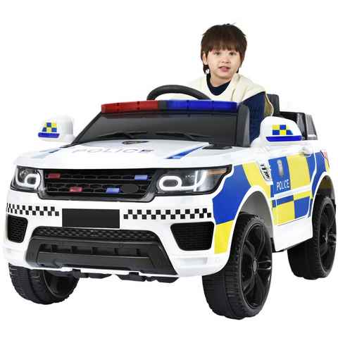 Merax Elektro-Kinderauto mit USB, AUX und Bluetooth inkl. Ferndienung, Belastbarkeit 30 kg, Elektroauto Polizei, Kinderauto