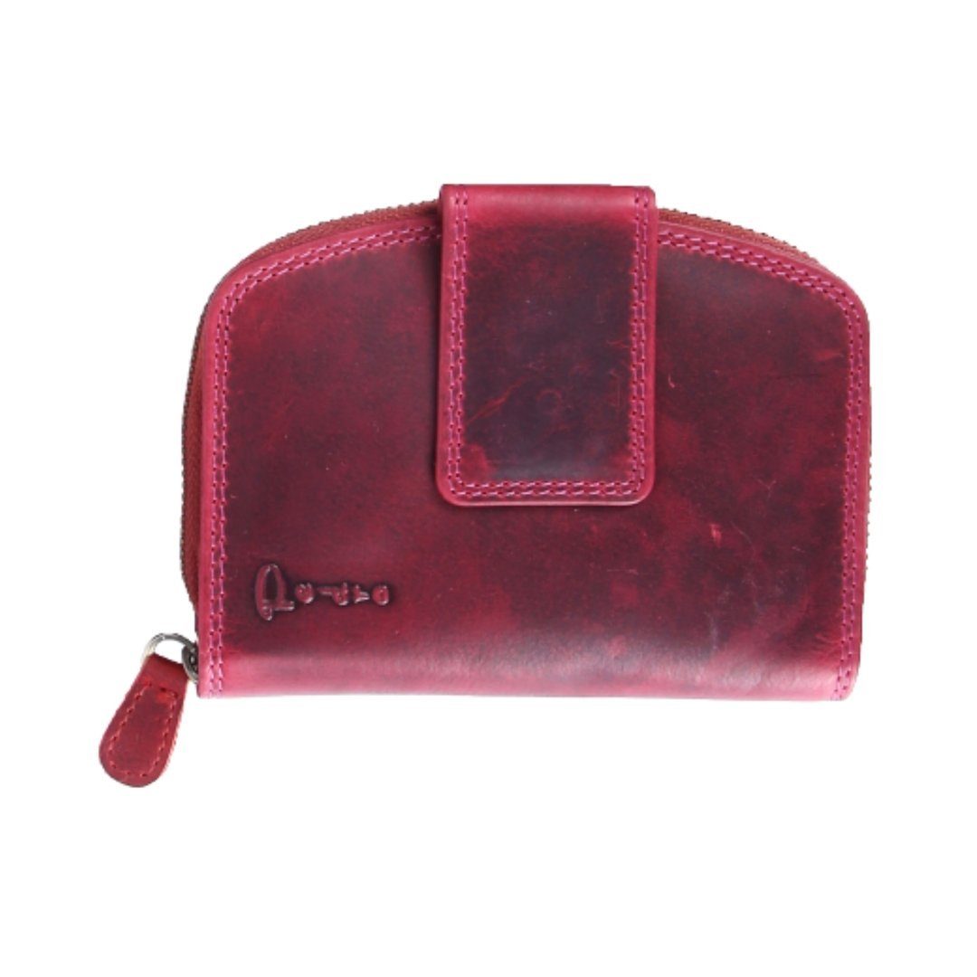 SHG Geldbörse ☼ Damen Leder Börse Portemonnaie Frauen Geldbeutel Brieftasche, Münzfach, Reißverschluss, Kreditkartenfächer, RFID Schutz