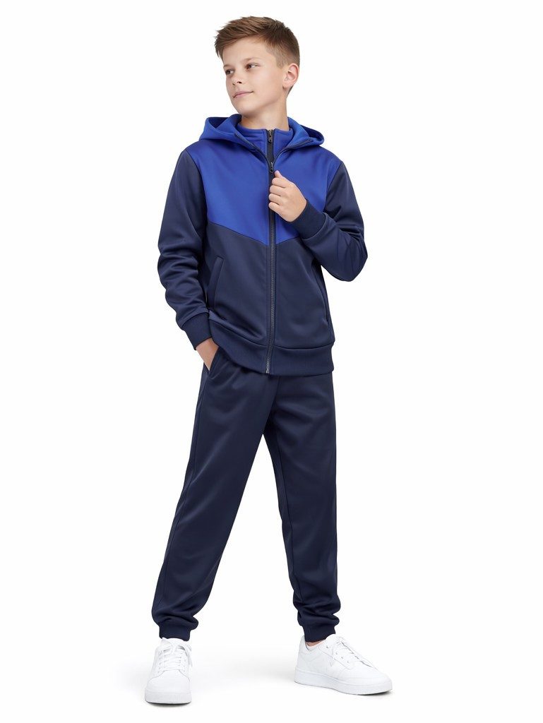 Hessis Trainingsanzug Jogginganzug Freizeitanzug Set für Jungen und Mädchen JF516 (Set, 2-tlg., Jacke mit Jogginghose), bestehend aus Jacke und Jogginghose