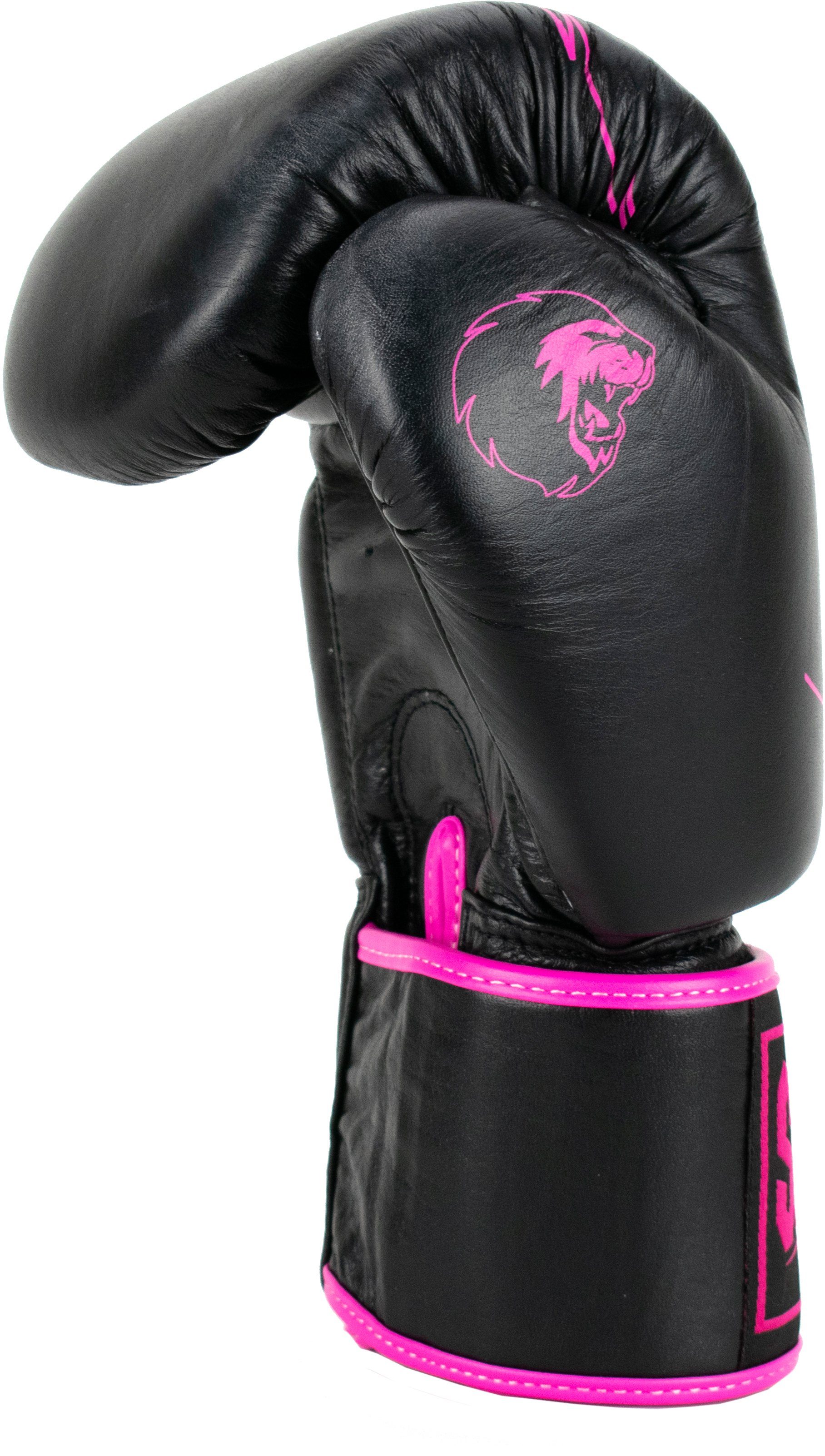 Pro Boxhandschuhe Super pink/schwarz Warrior
