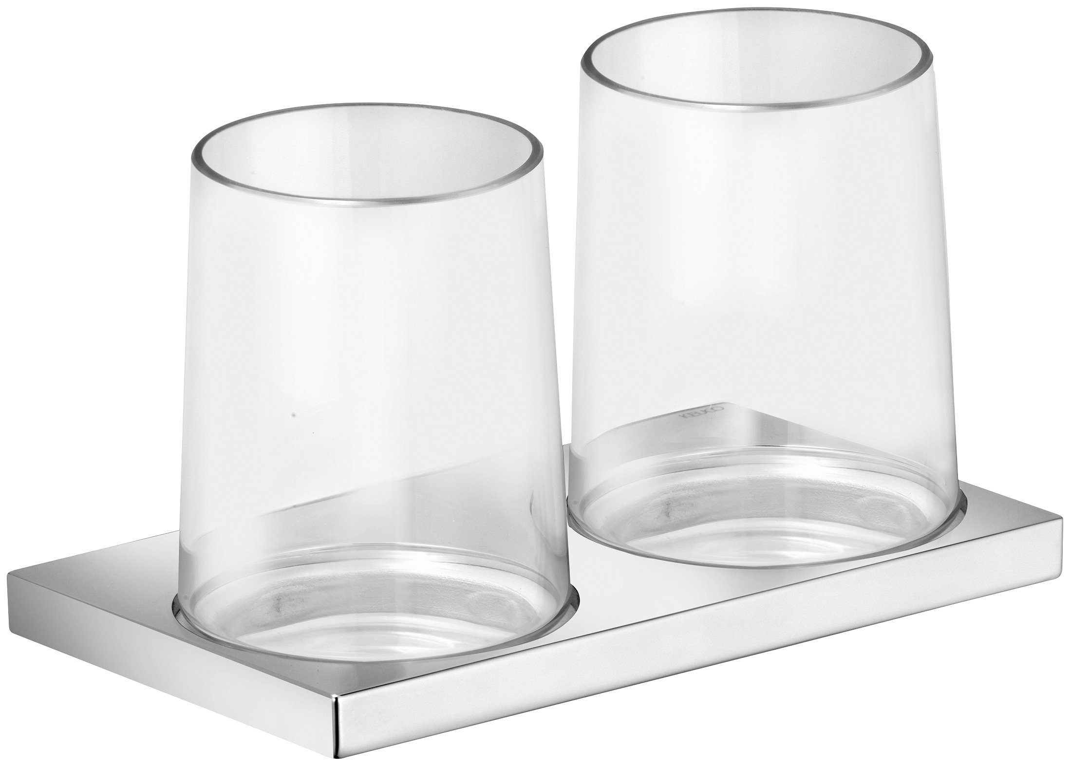 Keuco Zahnputzbecher »Edition 11«, (2-St), mit 2 Echtkristall-Gläsern, Halterung verchromt-Otto