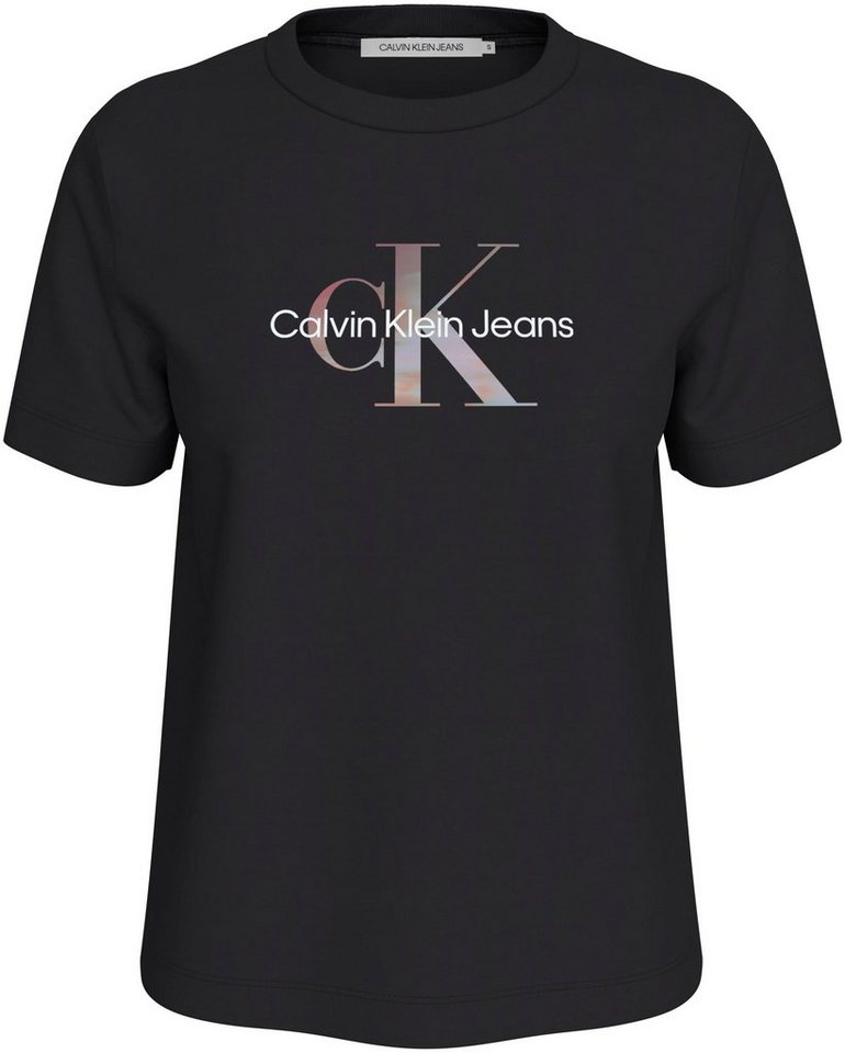 MONOLOGO Logoschriftzug DIFFUSED T-Shirt TEE Klein REGULAR Jeans Calvin mit