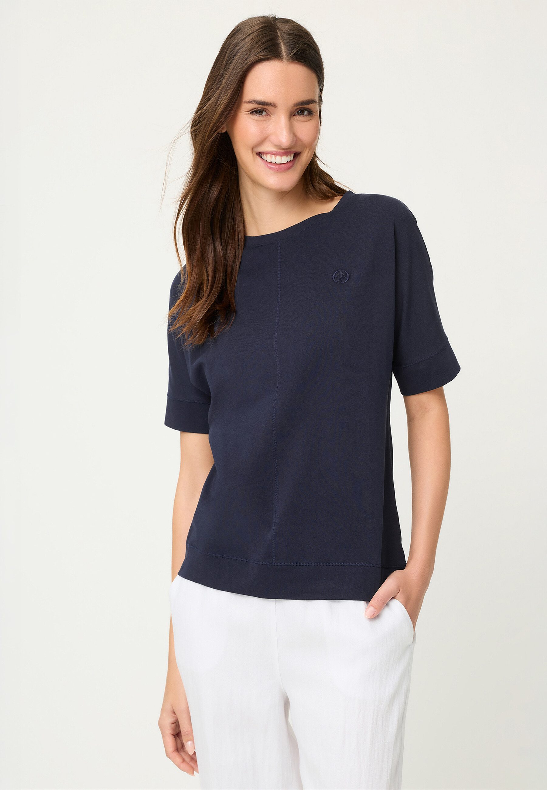 Olsen T-Shirt Shirt mit dezenter Ziernaht