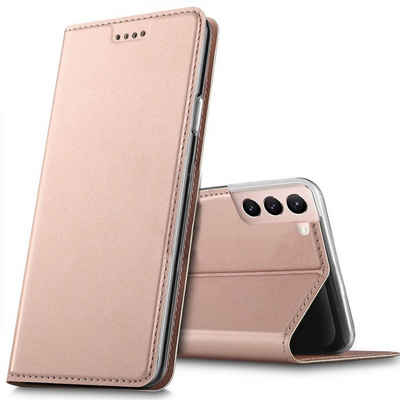 CoolGadget Handyhülle Magnet Case Handy Tasche für Samsung Galaxy S21 FE 6,4 Zoll, Hülle Klapphülle Ultra Slim Flip Cover für Samsung S21 FE Schutzhülle