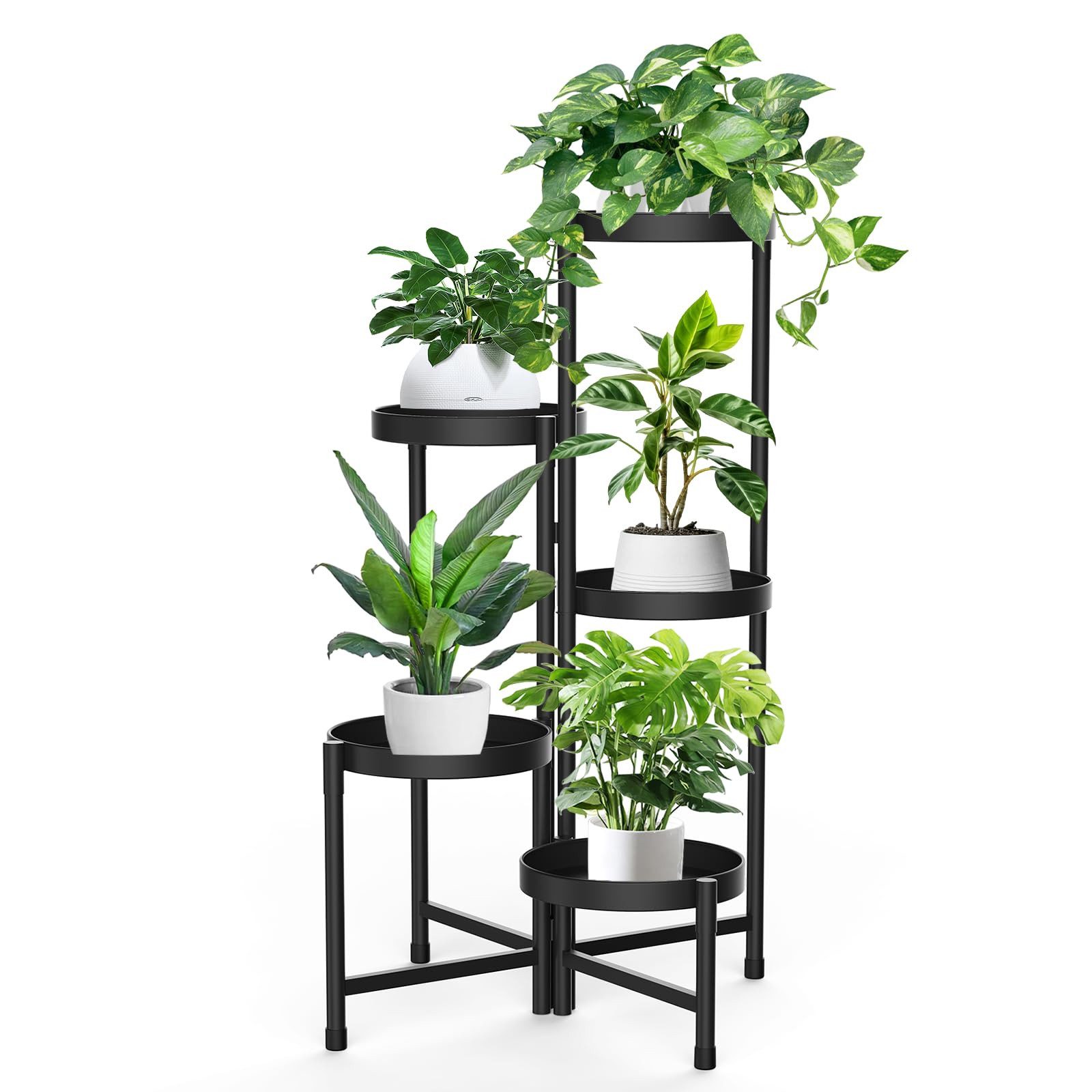 LMaxhome Blumenständer Metall Pflanzenregal Mehrstöckig Blumentreppe günstig online kaufen