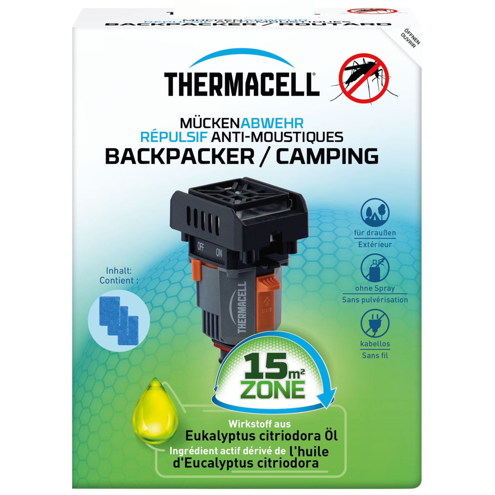 ThermaCell Insektenabwehrgerät Mückenabwehr Backpacker, Mückenschutz Gerät