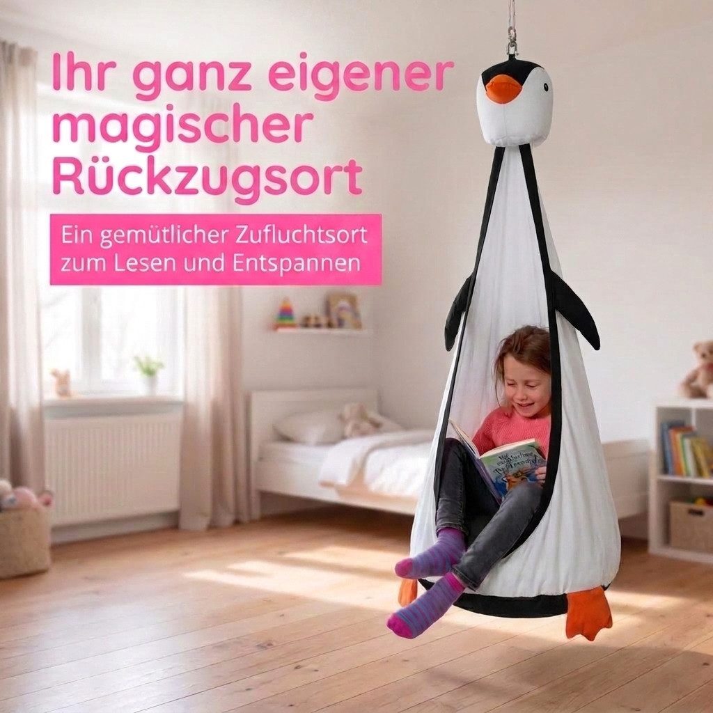 snuutje Familiensachen Hängehöhle Kinder Hängesessel Nestschaukel für das Kinderzimmer (2 Sitzkissen), ab 3 Jahren, 100 % Baumwolle, bis 80 kg, waschbar bei 30  – Bild 2 von 5