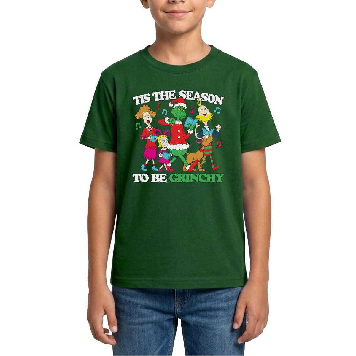 T-Shirt Der Grinch Spruch The Season To Be Grinchy Teenager T-Shirt