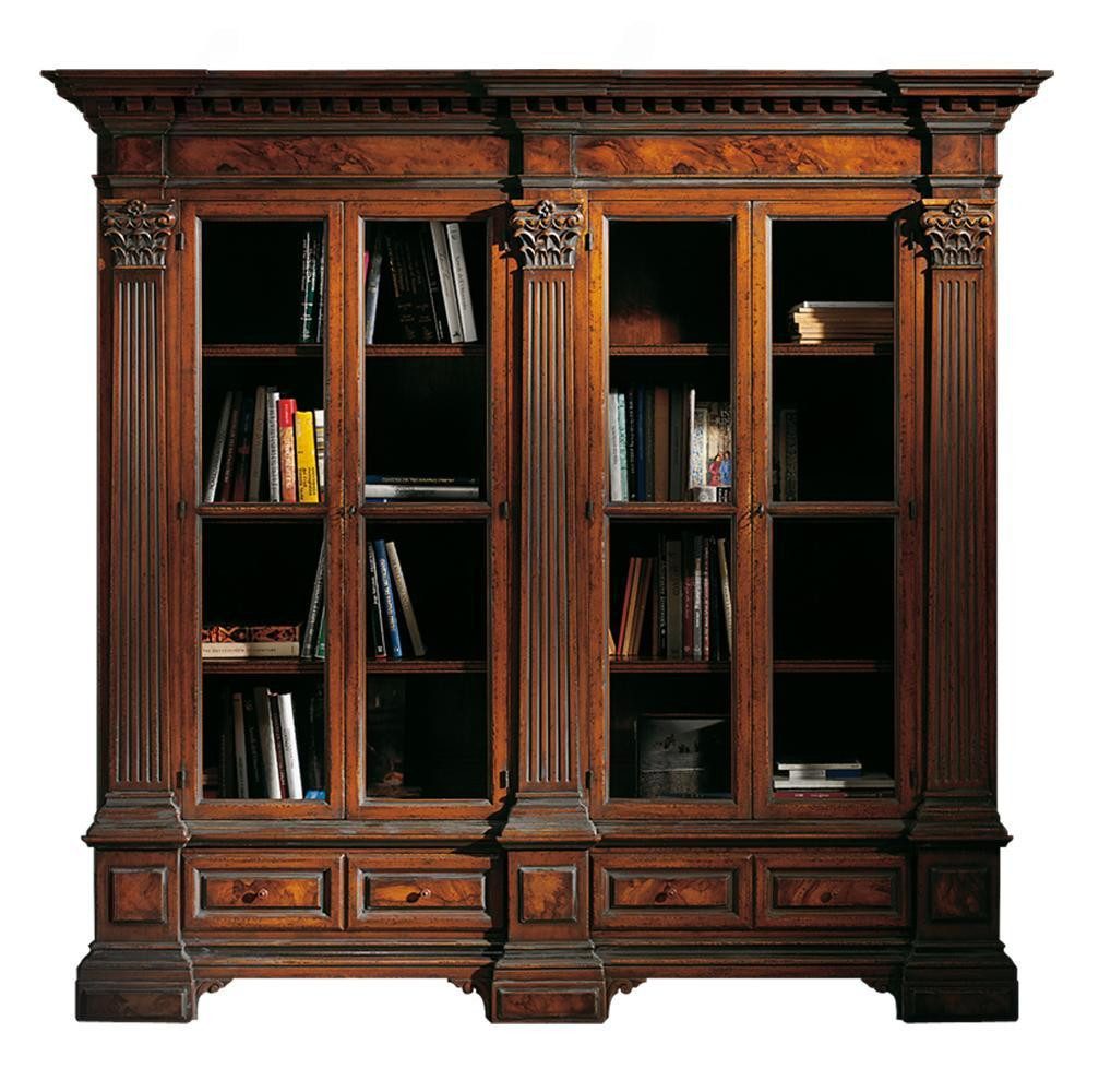 JVmoebel Bücherregal Italienische Vitrine aus massivem Holz im mittelalterlichen Stil, Made in Europa