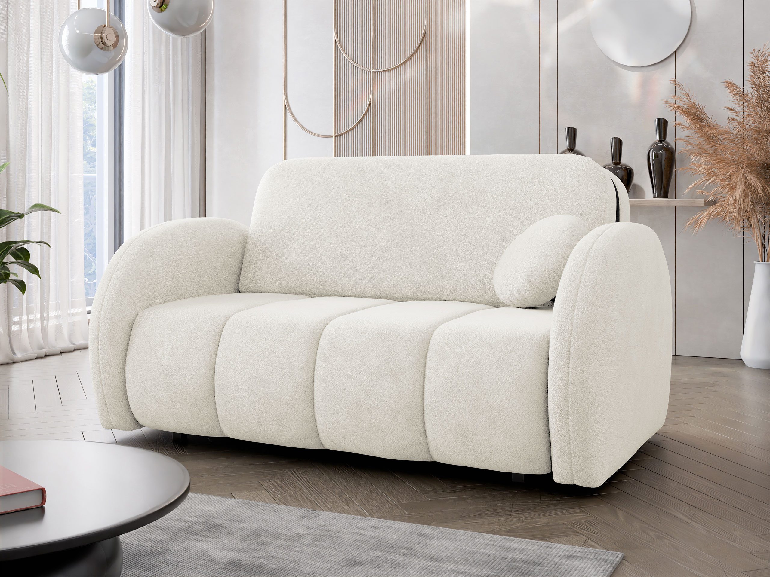 MIRJAN24 Schlafsofa Viva Comfy III, mit Schlaffunktion und zwei Bettkästen, Wellenfeder, 3-Sitzer