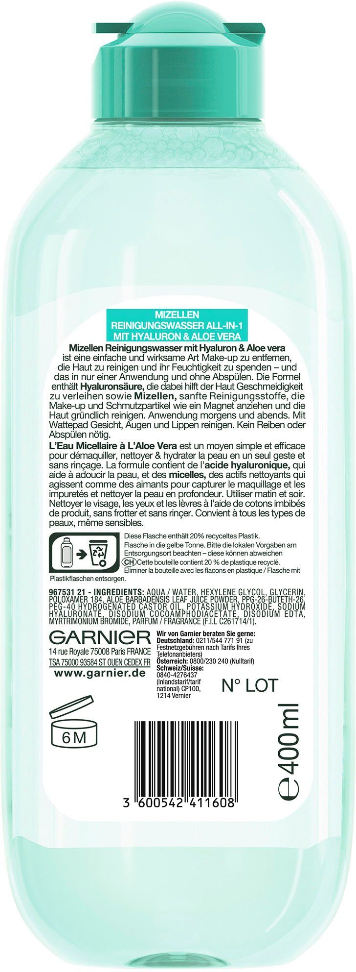 GARNIER All-in-1 Mizellen Gesichtswasser Reinigungswasser