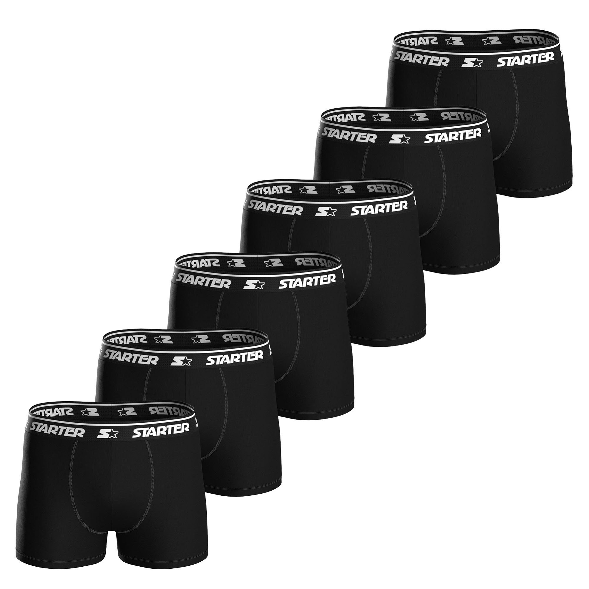 Starter Boxer Herren Boxershort 6er Pack Baumwolle (Packung, 6er Pack)