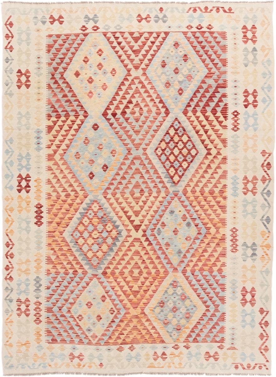 Orientteppich Kelim Afghan 218x293 Handgewebter Orientteppich, Nain Trading, rechteckig, Höhe: 3 mm