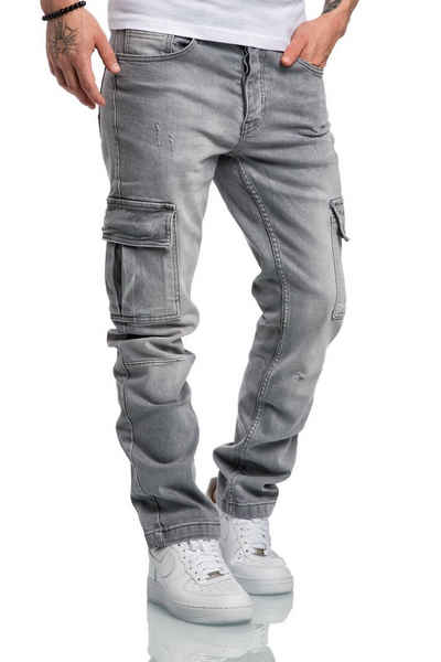 Amaci&Sons Straight-Jeans MIAMI Regular Slim Cargo Jeans