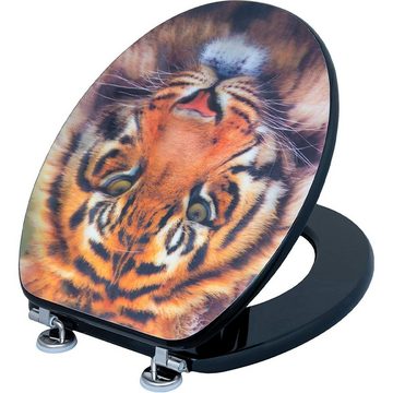 CORNAT WC-Sitz WC-Sitz Tiger Außergewöhnliche 3D-Optik - Hochwertiger Holzkern