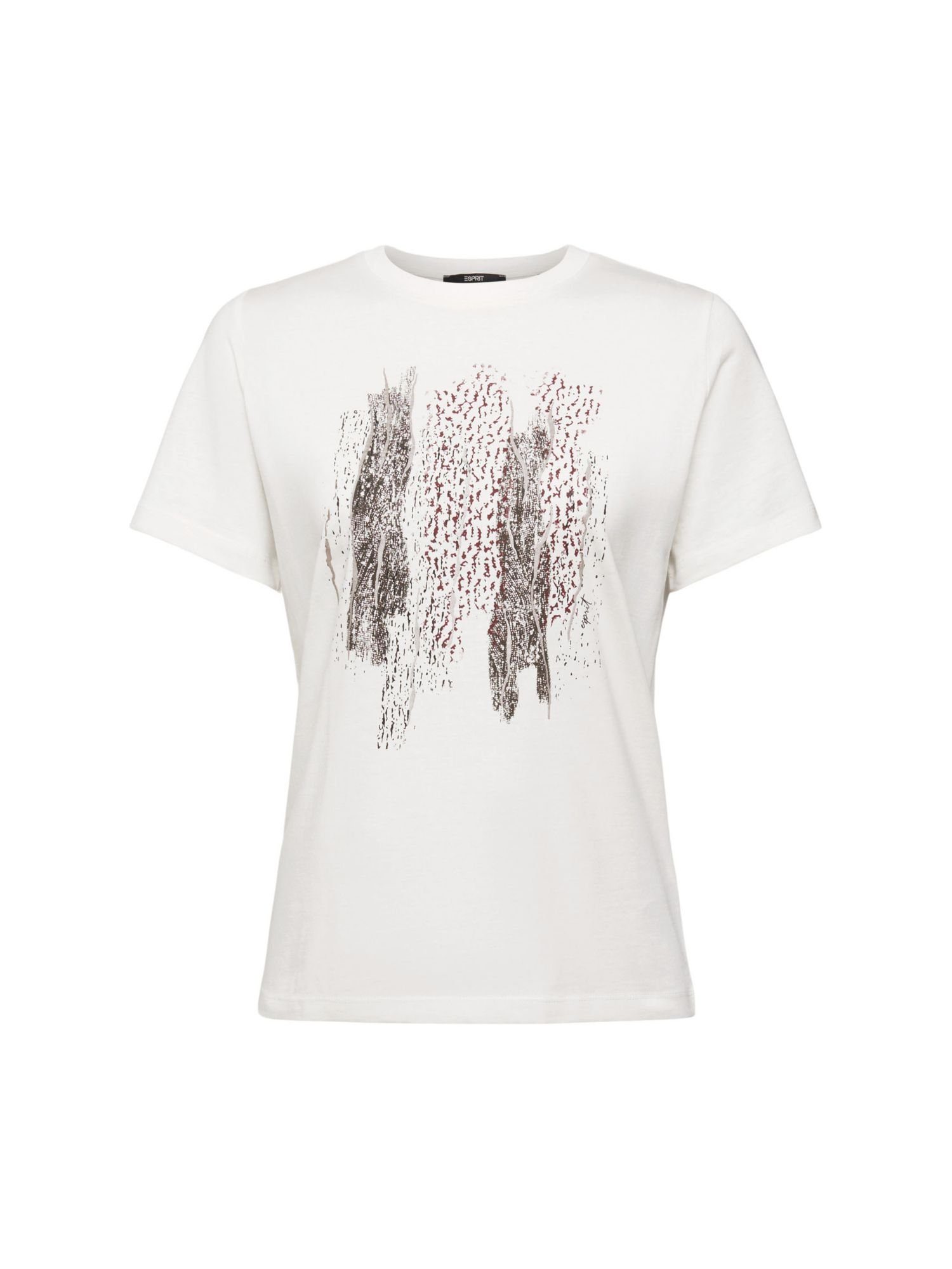 Esprit Collection T-Shirt Logo-T-Shirt, TENCEL™ Mix (1-tlg) OFF WHITE | T-Shirts