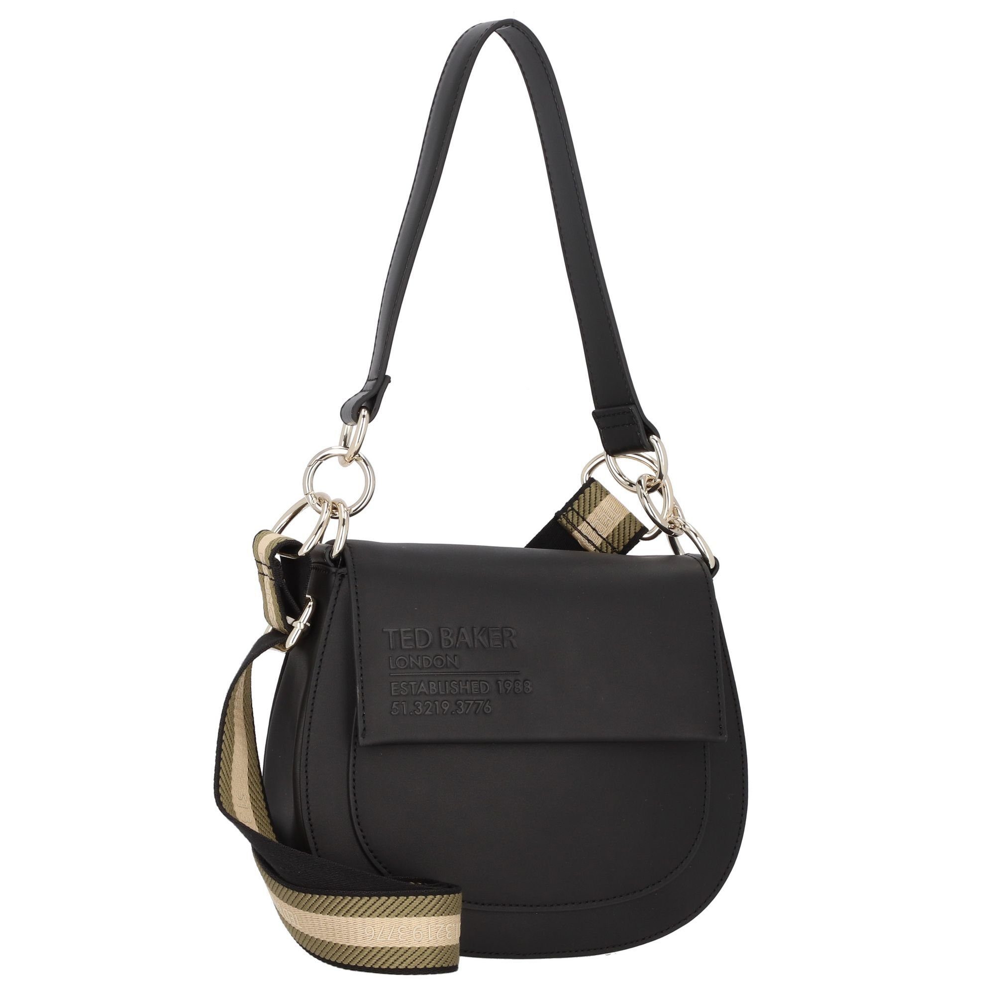 Baker Darcell, black Leder Ted Schultertasche