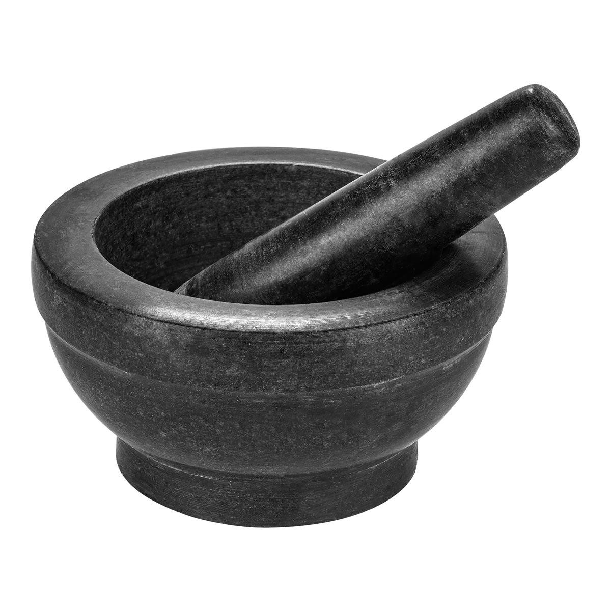 Intirilife Mörser, (2-tlg), Mörser mit Stößel aus Naturstein Granit - 16cm Durchmesser