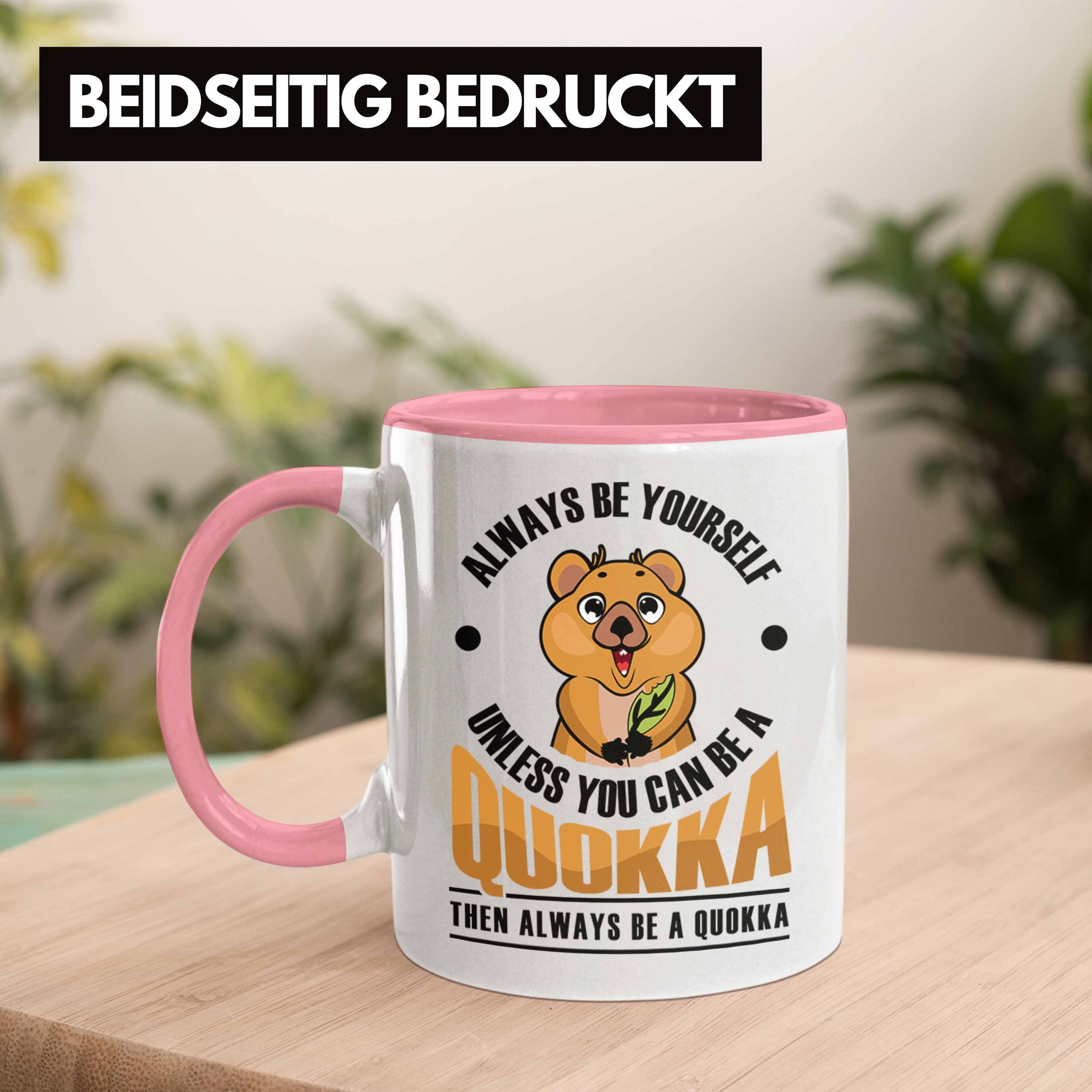 für Liebhaber Trendation Lustige Rosa Geschenk Tasse Quokka Tasse Quokka-Motiv