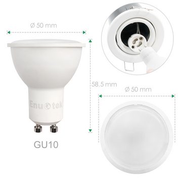 ENUOTEK LED-Leuchtmittel 7W GU10 LED Schienensystem Lampen Strahler Leuchtmittel Dimmbar 120°, GU10, 6 St., Kaltweiß 5000K, nur Kompatibel mit Phasenabschnittdimmer