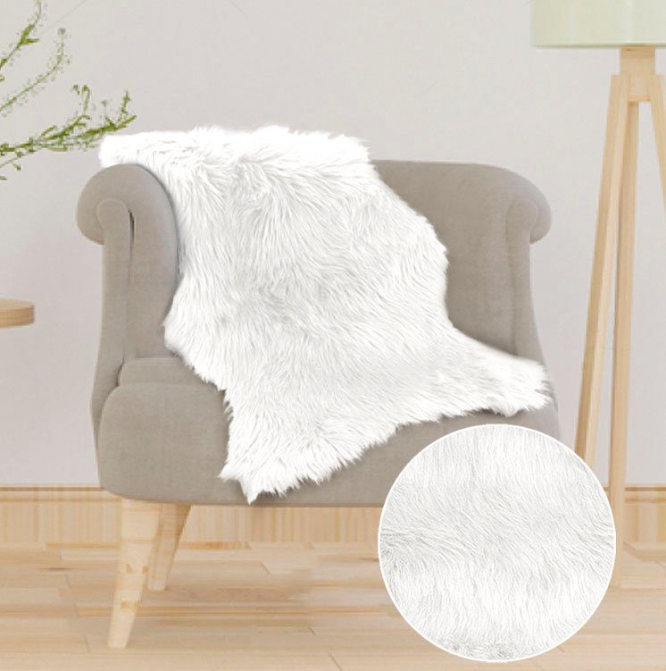 my home Hochflor-Teppich Valeria Fellteppich kuschelig, günstig online kaufen