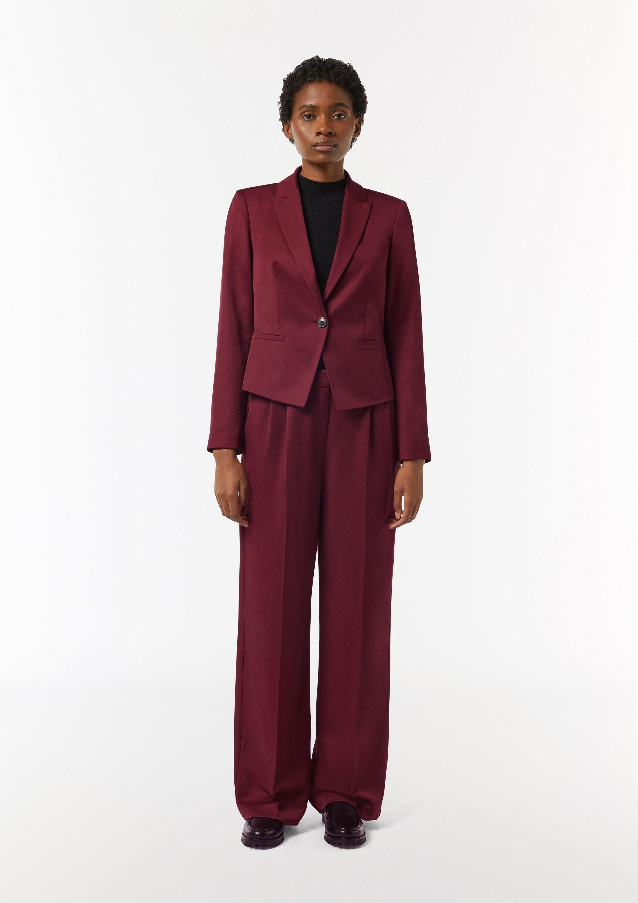 comma Chinos Hose Marlenehose mit Bundfalten günstig online kaufen