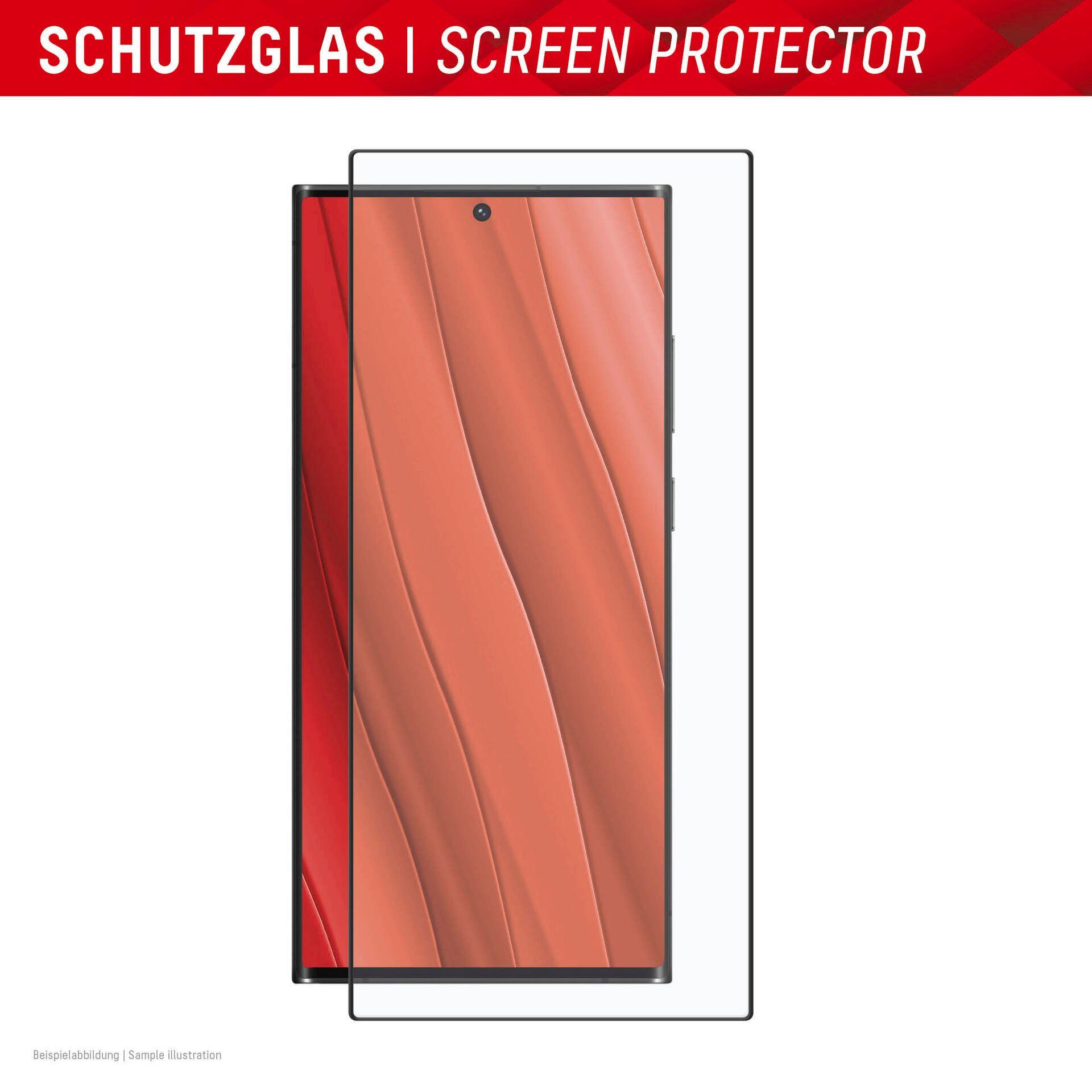 Displex Displayschutzglas Real Glass + Case für Samsung Galaxy S24 Ultra, Displayschutzfolie Displayschutz Rundumschutz 360 Grad splitterfest