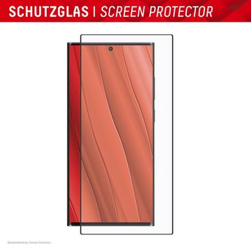 Displex Real Glass + Case für Samsung Galaxy S24 Ultra, Displayschutzglas, Displayschutzfolie Displayschutz Rundumschutz 360 Grad splitterfest