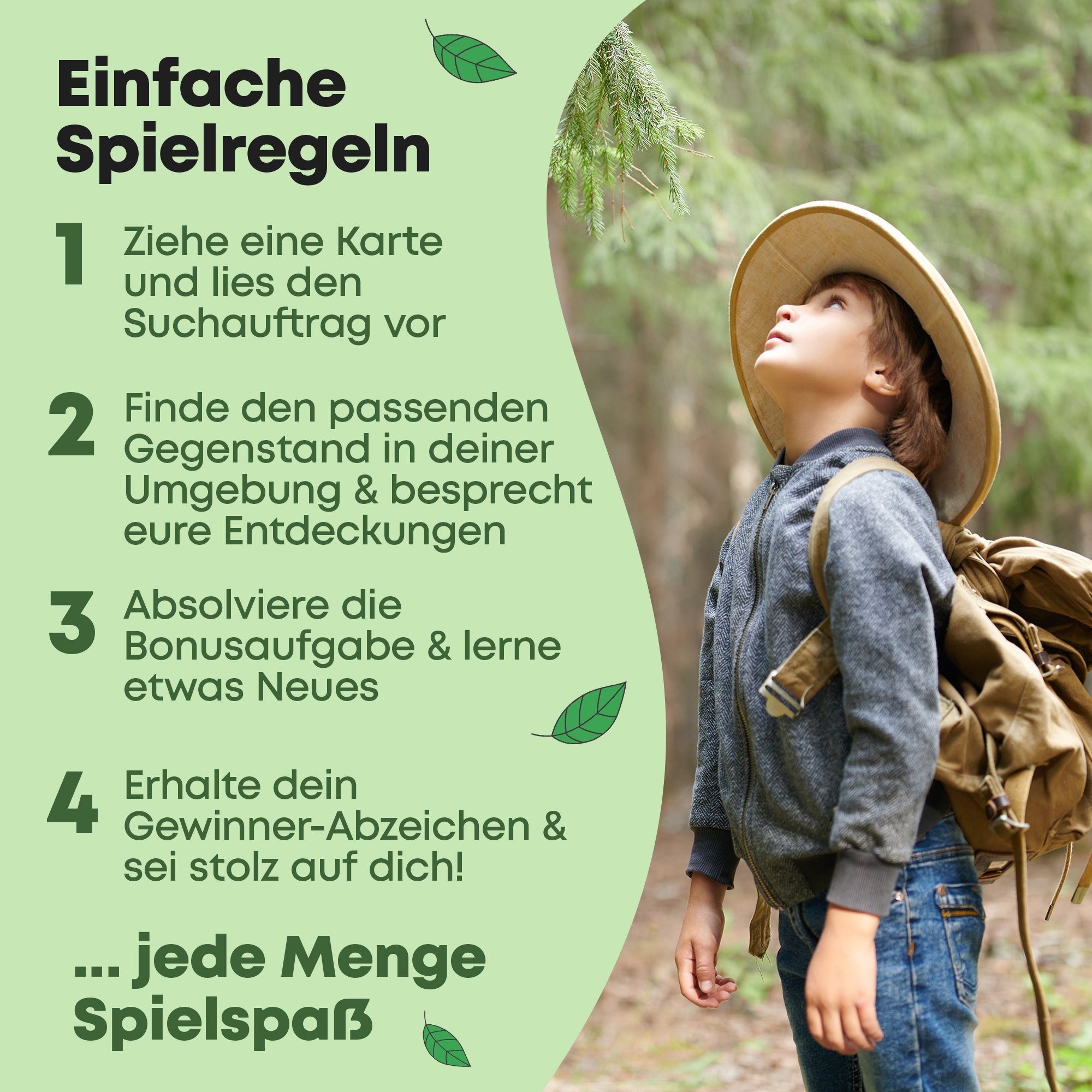 GLÜCKSWOLKE Spiel Outdoor & Indoor Schatzsuche für Kinder I Entdecker Spielzeug, Finde es I Deine Umgebung neu entdecken, Spiele ab 4, 5, 6, 7, 8 Jahre I cooles Geschenk für Mädchen und Junge