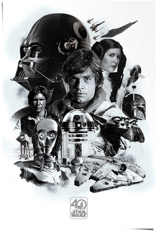 Reinders! Poster Poster Star Wars 40 Jahre, Science-Fiction (1 St)