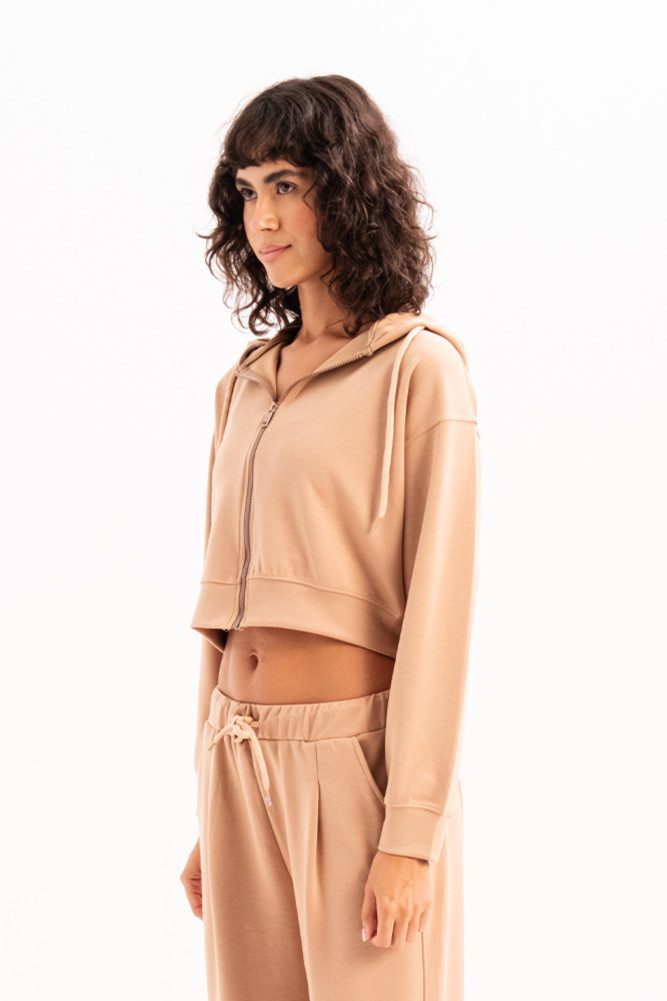 JUSTEVER Sweatshirt Crop Damen-Sweatshirt mit Kapuze günstig online kaufen