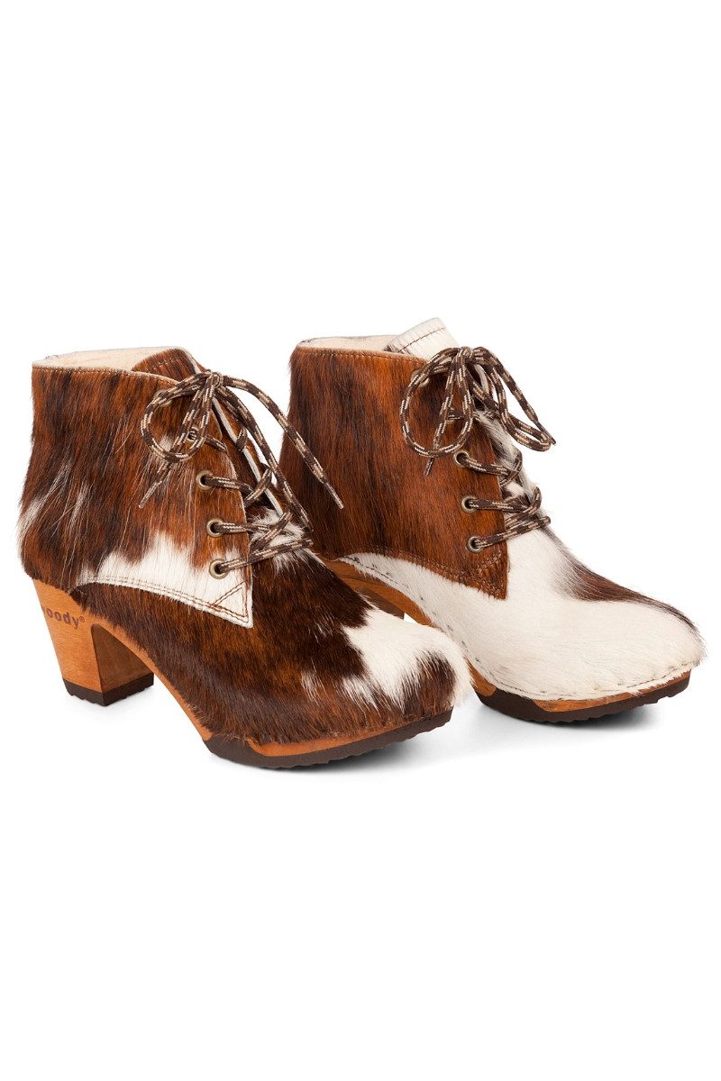 woody GmbH Fellstiefel Damen - BETTY FELL - kuhfell Stiefelette