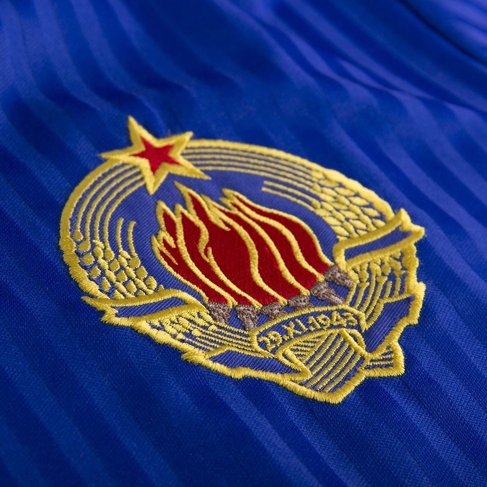 COPA Fußballtrikot Retro Trikot Jugoslawien 1990 Gesticktes Vereinsemblem