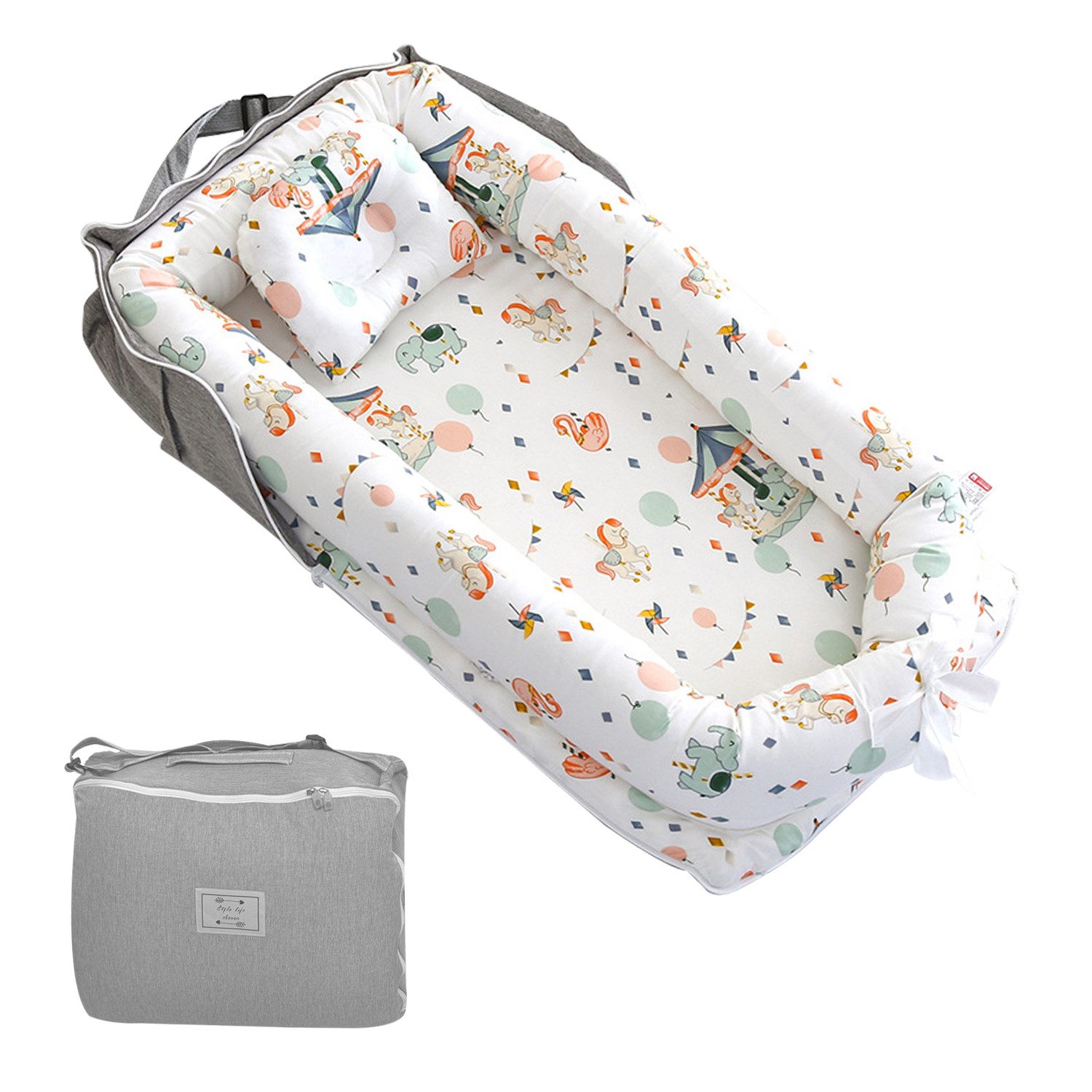 SEHAUSEU Kuschelnest Kuschelnest Bettnestchen Babylounge Babykokon Handtasc günstig online kaufen