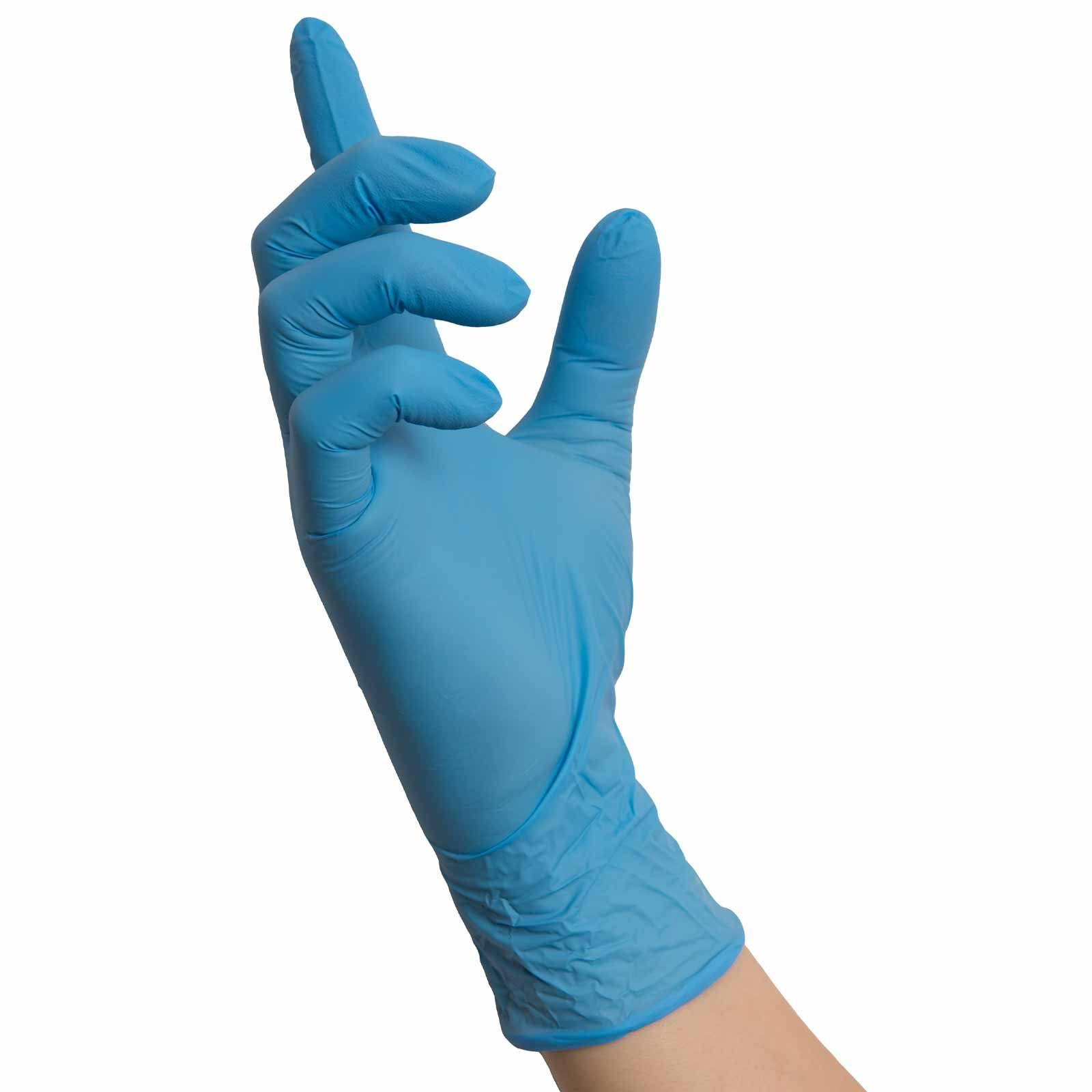 Einweghandschuhe Nitras NITRAS BlueWave Nitril-Handschuhe Medical 8311 Einmalhandschuhe (Spar-Set) puderfrei 100St