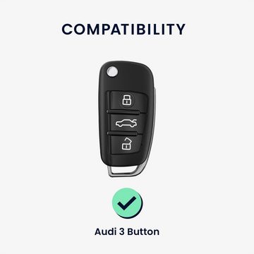 kwmobile Schlüsseltasche Autoschlüssel Hülle für Audi (1-tlg), TPU Schlüsselhülle