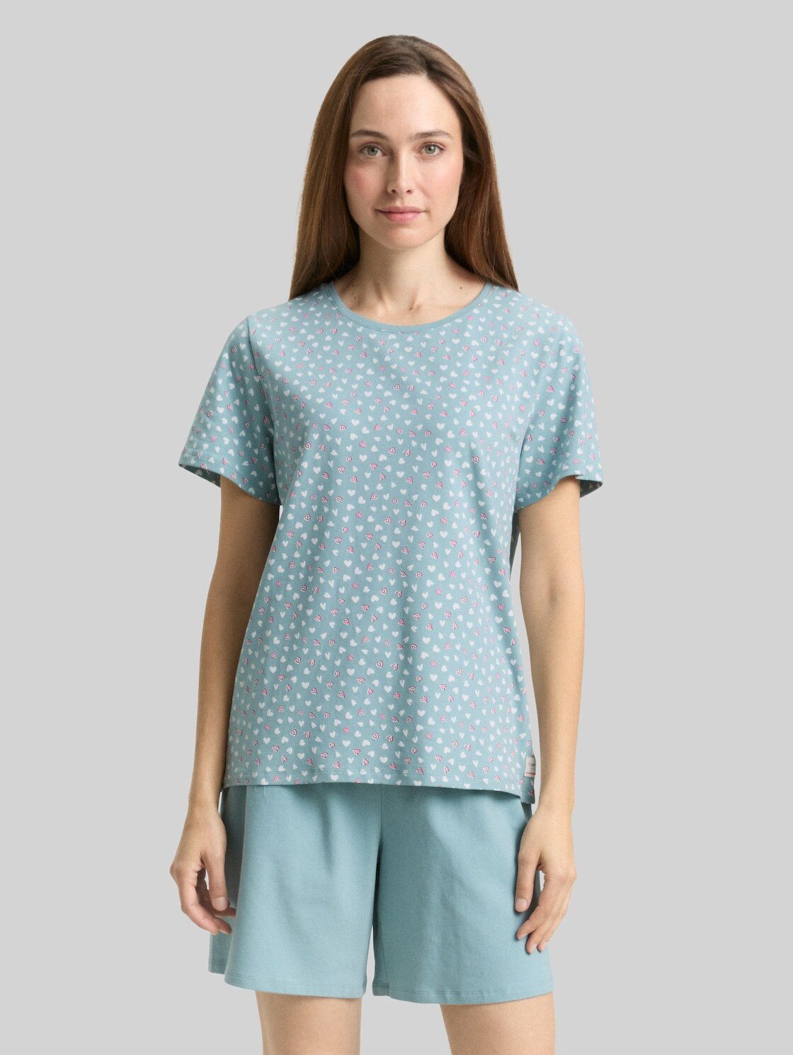 TOM TAILOR Pyjama Bodywear (2 tlg) Pyjama-Set mit Herzmuster