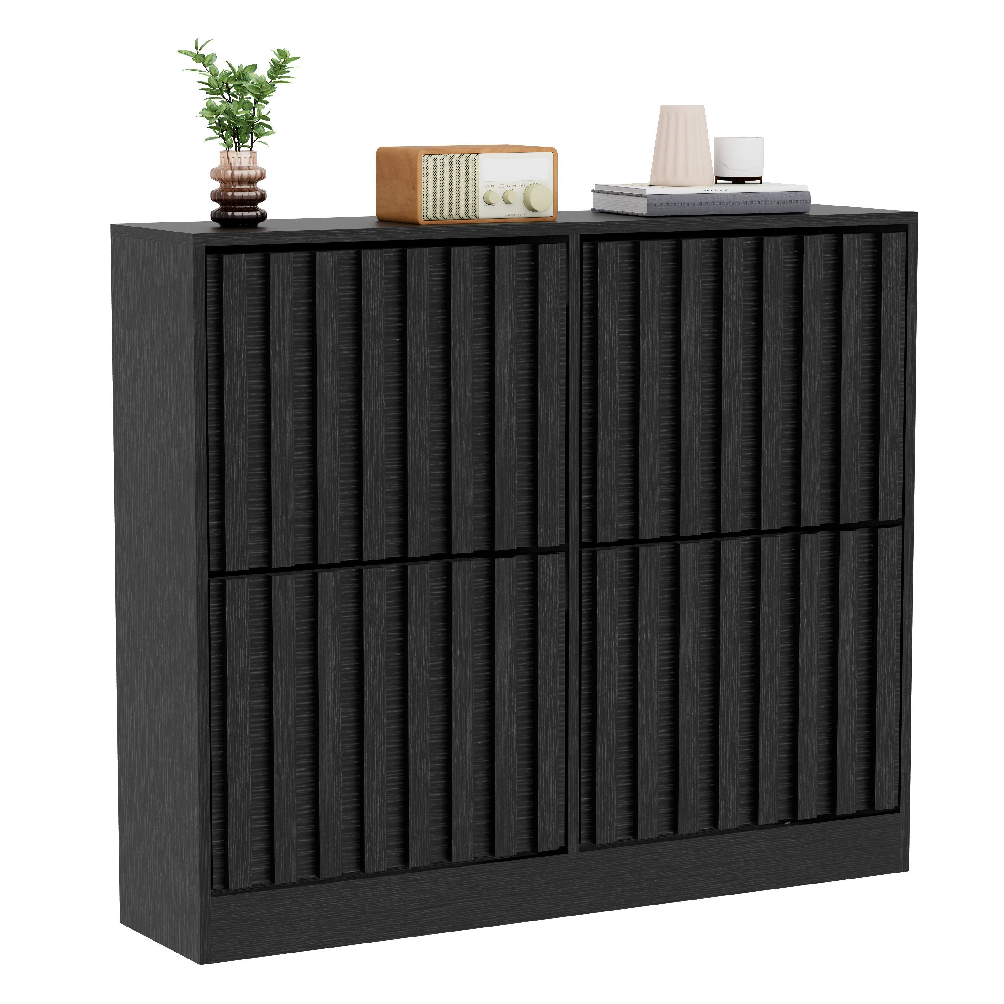 UEV Schuhschrank mit 4 Klappen, Schuhregal Schmal, Schuhkipper (Schuhkommod günstig online kaufen